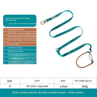 HKM-8590013 Durable Nylon Pet Traction Rope for Large Dogs - Available in Cardamom Red, Linen Green, Yunshan Blue (Length: 108-220cm, Width: 2.0cm)