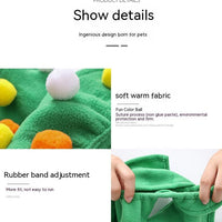 HKM-8590397 Funny Christmas Tree Costume for Cats and Dogs - Green Polyester Pet Clothing