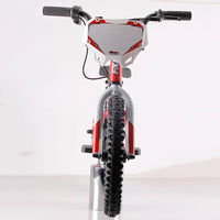 HKM-859091 12-Inch Lithium Battery Electric Kids Bike with 16-Inch Wheels and No Pedals, Steel Fork, and Alloy Frame