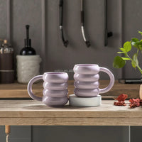 HKM-859091 Modern Ceramic Latte Mug with Donut Design - Ideal Gift for Couples