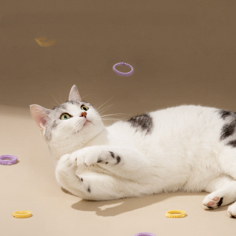 HKM-8591037 Interactive Cat Teaser Stick with Rubber Bands for Stuffy Pet Engagement