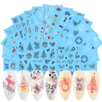 HKM-859155 Lace Flower Nail Art Sticker Set - 18 to 68 Pieces in Colorful Designs