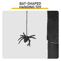 HKM-8591677 Gothic Cat Tree with Spacious Condo, Branch-Shaped Scratching Post, and Spider Toy in Red & Black