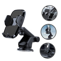 HKM-859219 Multifunctional Car Phone Holder with Strong Suction for Dashboard and Windshield Compatibility