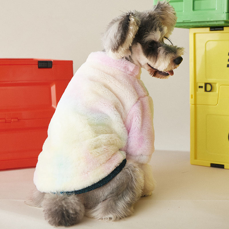 HKM-8592573 Thick Fur Dog Coat for Autumn and Winter - Casual Two-Legged Pet Suit