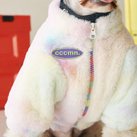 HKM-8592573 Thick Fur Dog Coat for Autumn and Winter - Casual Two-Legged Pet Suit