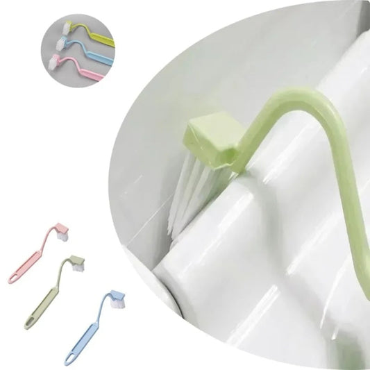 HKM-859347 Curved Toilet Brush with Long Handle for Easy Corner Cleaning, Wall Mounted Design
