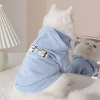 HKM-8594365 Cute Summer Cat Air Conditioning Sweater for Kittens in Various Colors and Sizes