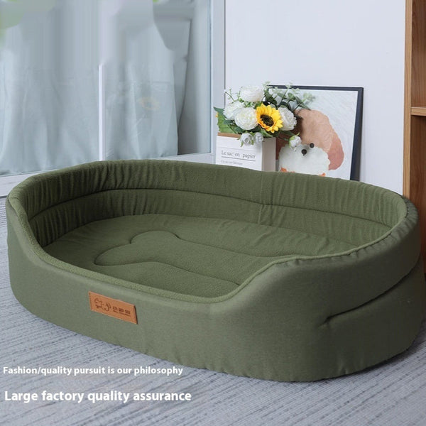 HKM-8596029 Universal Cozy Polar Fleece Dog Bed - Anti-Bite Design in Multiple Colors and Sizes