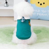 HKM-8596541 Casual Preppy Style T-Shirt and Skirt Set for Small Dogs