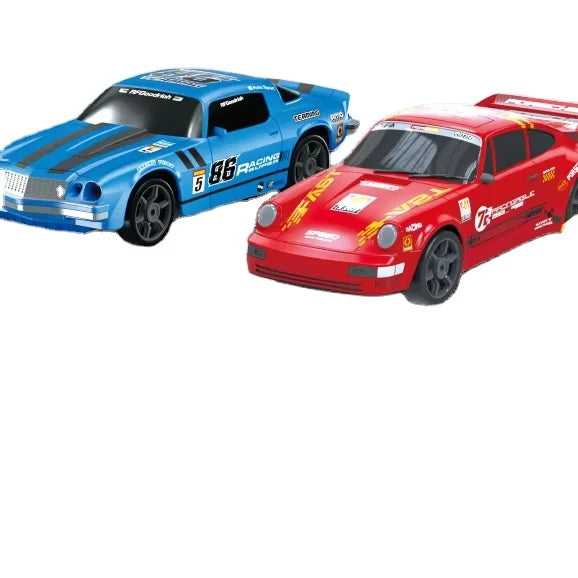 HKM-859667 1/24 Scale Four Wheel Drive Remote Control Drift Racing Car with LED Lights and Replaceable Tires