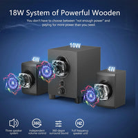HKM-859667 Multimedia Home Theatre System with Bluetooth Subwoofer for Enhanced Computer Audio