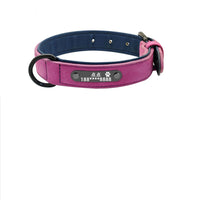 HKM-8597821 Customizable Microfiber Leather and Genuine Leather Dog Collars for Medium to Large Dogs
