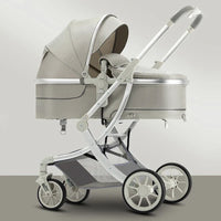 HKM-859859 3 in 1 Luxury Baby Stroller with High Landscape Design and Adjustable Features