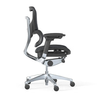 HKM-859923 Ergonomic Adjustable Height Swivel Office Chair with Dynamic Lumbar Support and Leather Cushion