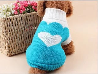 HKM-8599741 Knitted Red Acrylic Sweater for Small and Medium-Sized Dogs and Cats