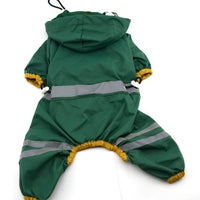 HKM-8600125 Waterproof Dog and Cat Raincoat with Reflective Hoodie, Sizes XS-XXL, Lightweight and Easily Portable