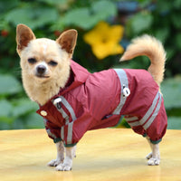 HKM-8600125 Waterproof Dog and Cat Raincoat with Reflective Hoodie, Sizes XS-XXL, Lightweight and Easily Portable