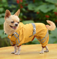 HKM-8600125 Waterproof Dog and Cat Raincoat with Reflective Hoodie, Sizes XS-XXL, Lightweight and Easily Portable