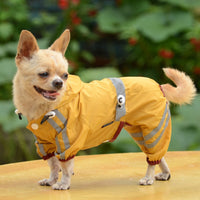 HKM-8600125 Waterproof Dog and Cat Raincoat with Reflective Hoodie, Sizes XS-XXL, Lightweight and Easily Portable