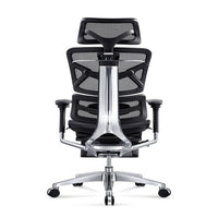 HKM-860115 Luxury Ergonomic High Back Mesh Chair with Footrest and Aluminium Base