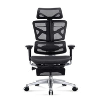 HKM-860115 Luxury Ergonomic High Back Mesh Chair with Footrest and Aluminium Base