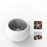 HKM-860179 Pet Swing Bowl for Dogs and Cats - Tumbler Design with Slow Eating Feature, Anti-Tip and Anti-Spill, 1.5kg, Gray and Orange