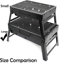 HKM-860179 Portable Single-Burner Stainless Steel Charcoal Grill for Indoor and Outdoor Use, Ideal for Camping and Picnics