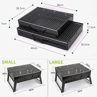 HKM-860179 Portable Single-Burner Stainless Steel Charcoal Grill for Indoor and Outdoor Use, Ideal for Camping and Picnics