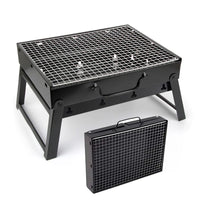 HKM-860179 Portable Single-Burner Stainless Steel Charcoal Grill for Indoor and Outdoor Use, Ideal for Camping and Picnics
