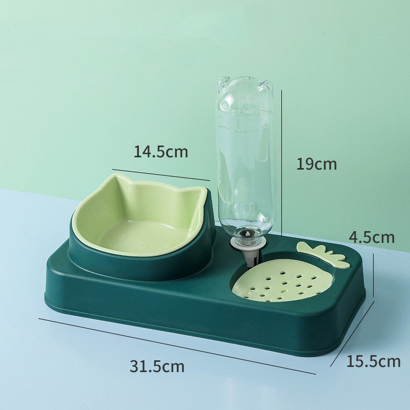 HKM-8601917 Anti-Spill Automatic Pet Water Food Bowl for Dogs and Cats, Multiple Color Options