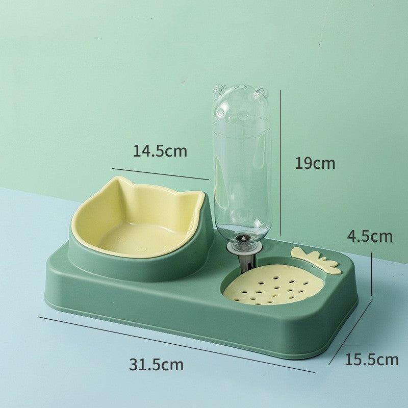 HKM-8601917 Anti-Spill Automatic Pet Water Food Bowl for Dogs and Cats, Multiple Color Options