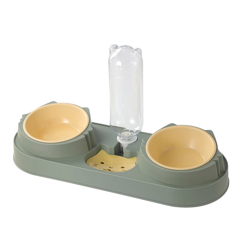 HKM-8601917 Anti-Spill Automatic Pet Water Food Bowl for Dogs and Cats, Multiple Color Options