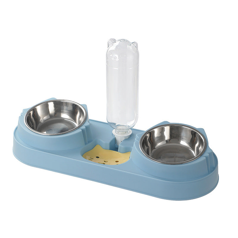 HKM-8601917 Anti-Spill Automatic Pet Water Food Bowl for Dogs and Cats, Multiple Color Options