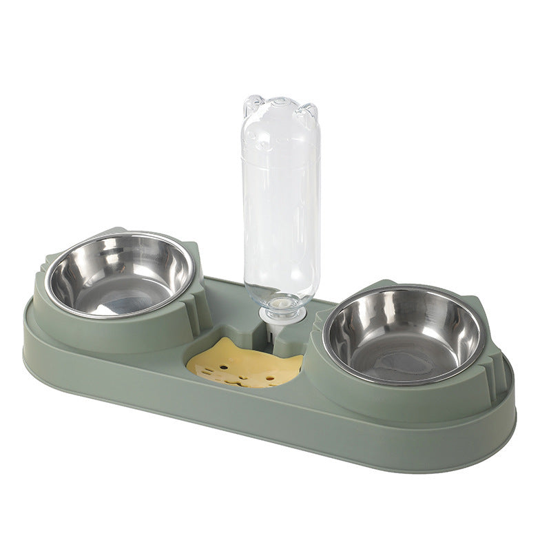 HKM-8601917 Anti-Spill Automatic Pet Water Food Bowl for Dogs and Cats, Multiple Color Options