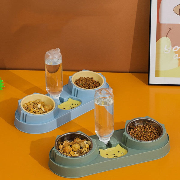 HKM-8601917 Anti-Spill Automatic Pet Water Food Bowl for Dogs and Cats, Multiple Color Options