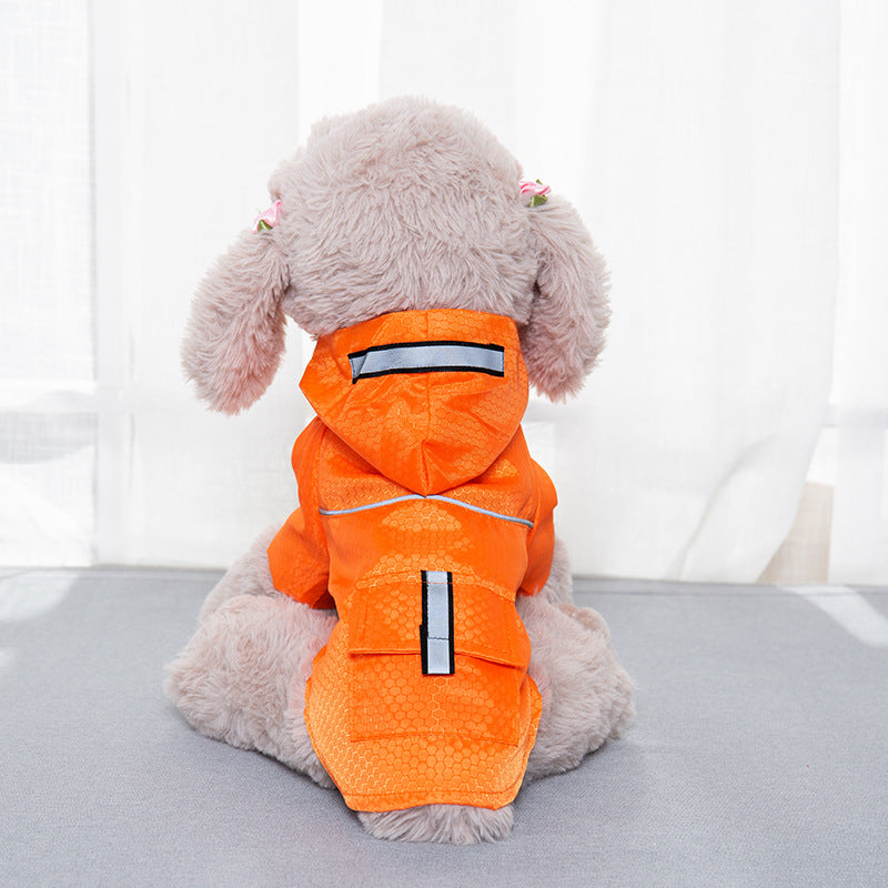 HKM-8602301 Reflective Stripe Raincoat for Cats and Dogs - Various Colors and Sizes Available