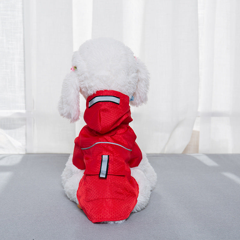 HKM-8602301 Reflective Stripe Raincoat for Cats and Dogs - Various Colors and Sizes Available