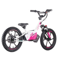 HKM-860243 16 Inch 350W Electric Powered Balance Bike for Kids with Brushless Motor and Adjustable Suspension