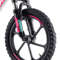 HKM-860243 16 Inch 350W Electric Powered Balance Bike for Kids with Brushless Motor and Adjustable Suspension