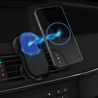 HKM-860371 Car Wireless Charger with Touch Control and Intelligent Induction, Metal Object Detection, 8MM Sensing Distance