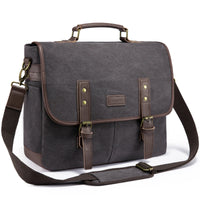HKM-860371 Waterproof Vintage Faux Leather Large Capacity Business Messenger Bag for Men