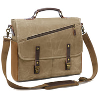 HKM-860371 Waterproof Vintage Faux Leather Large Capacity Business Messenger Bag for Men