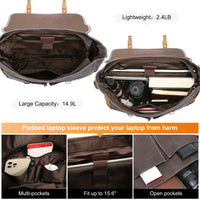 HKM-860371 Waterproof Vintage Faux Leather Large Capacity Business Messenger Bag for Men