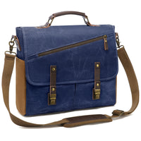 HKM-860371 Waterproof Vintage Faux Leather Large Capacity Business Messenger Bag for Men
