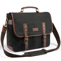 HKM-860371 Waterproof Vintage Faux Leather Large Capacity Business Messenger Bag for Men