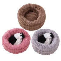 HKM-8605757 Cozy Round Plush Pet Nest for Cats ¨C Soft, Warm & Comfortable Sleeping Space