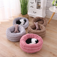 HKM-8605757 Cozy Round Plush Pet Nest for Cats ¨C Soft, Warm & Comfortable Sleeping Space