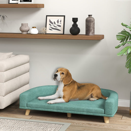 HKM-8606141 Elevated Dog Sofa Bed with Washable Cushion for Large Breeds