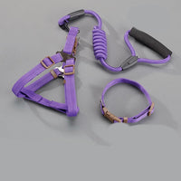HKM-8606781 Durable Denim Pet Chest Harness for Large Dogs - Adjustable Fit in Multiple Colors